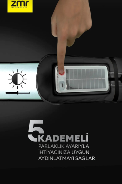 ZMR Light Tube Led Güneş Enerjili Şişirilebilir Tüp Işık 4000mAh Outdoor 24 saat Kamp & Acil Durum Işığı