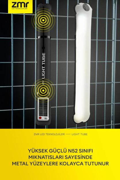 ZMR Light Tube Led Güneş Enerjili Şişirilebilir Tüp Işık 4000mAh Outdoor 24 saat Kamp & Acil Durum Işığı