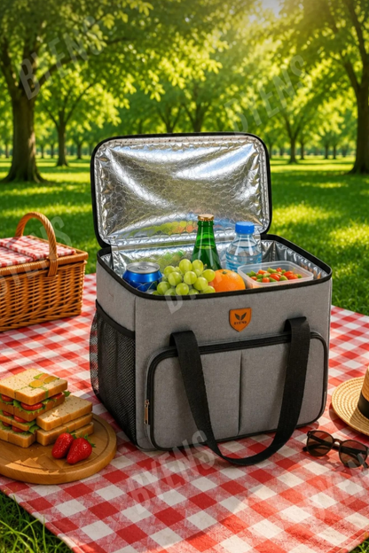 BYENS 35 Litre Termal Buzluk Çanta Piknik Yemek Taşıma Çantası Soğutucu Isı Yalıtımlı Soğuk Tutan Çanta