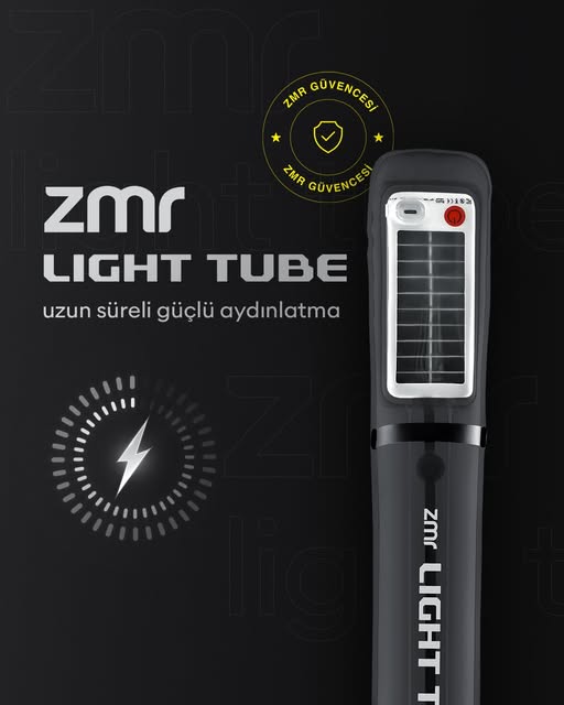 ZMR Light Tube Led Güneş Enerjili Şişirilebilir Tüp Işık 4000mAh Outdoor 24 saat Kamp & Acil Durum Işığı